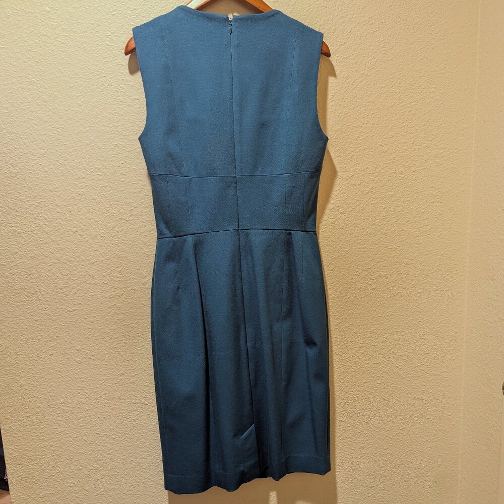 NWOT Banana Republic Teal Blue Sloan Sheath Midi Dress Size 6 - Picture 15 of 16